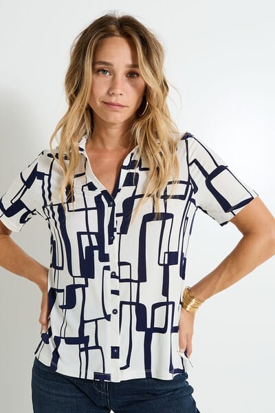 Chemise fluide en maille femme