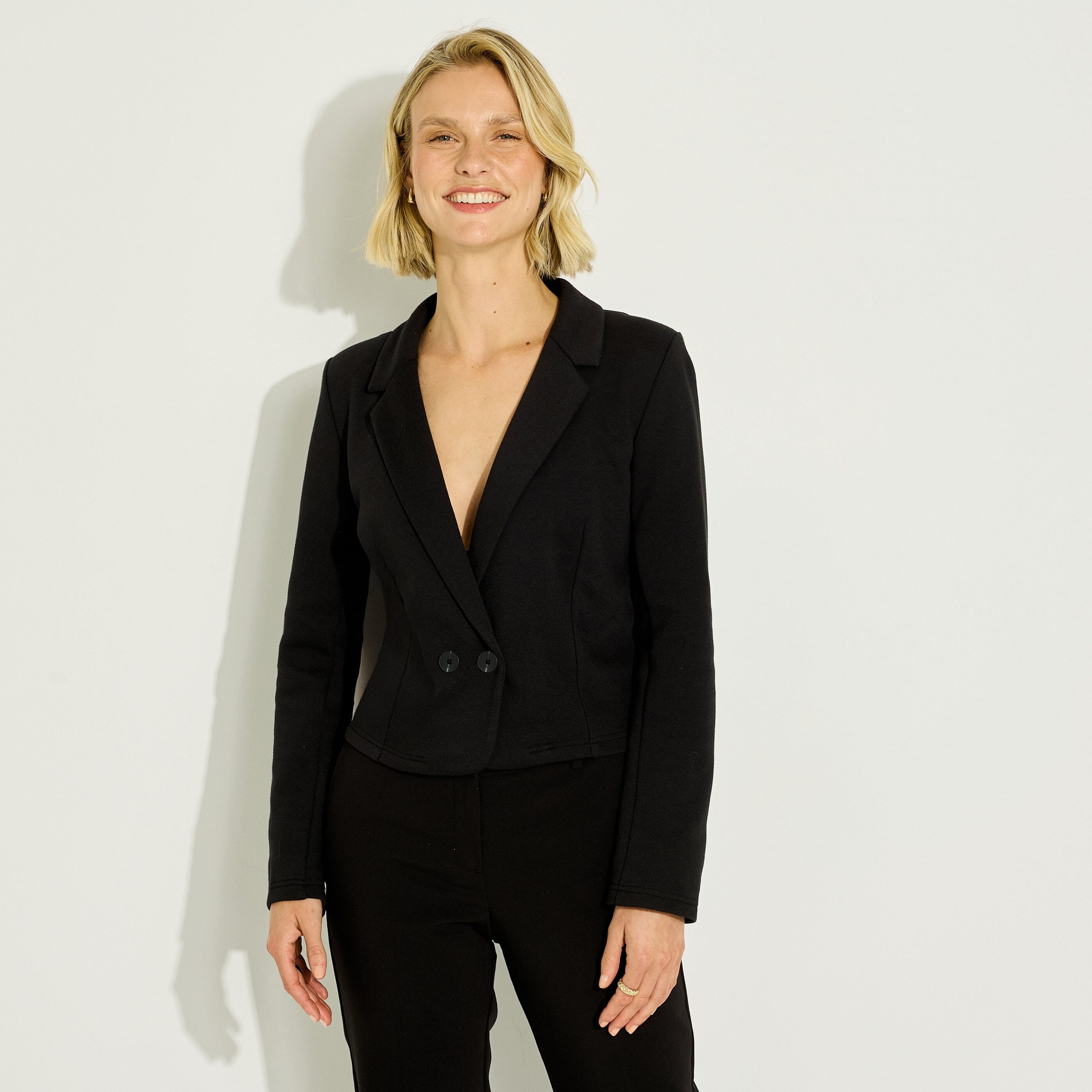 Bol&eacute;ro en maille col tailleur femme