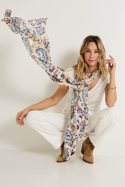 Étole longue multicolore femme
