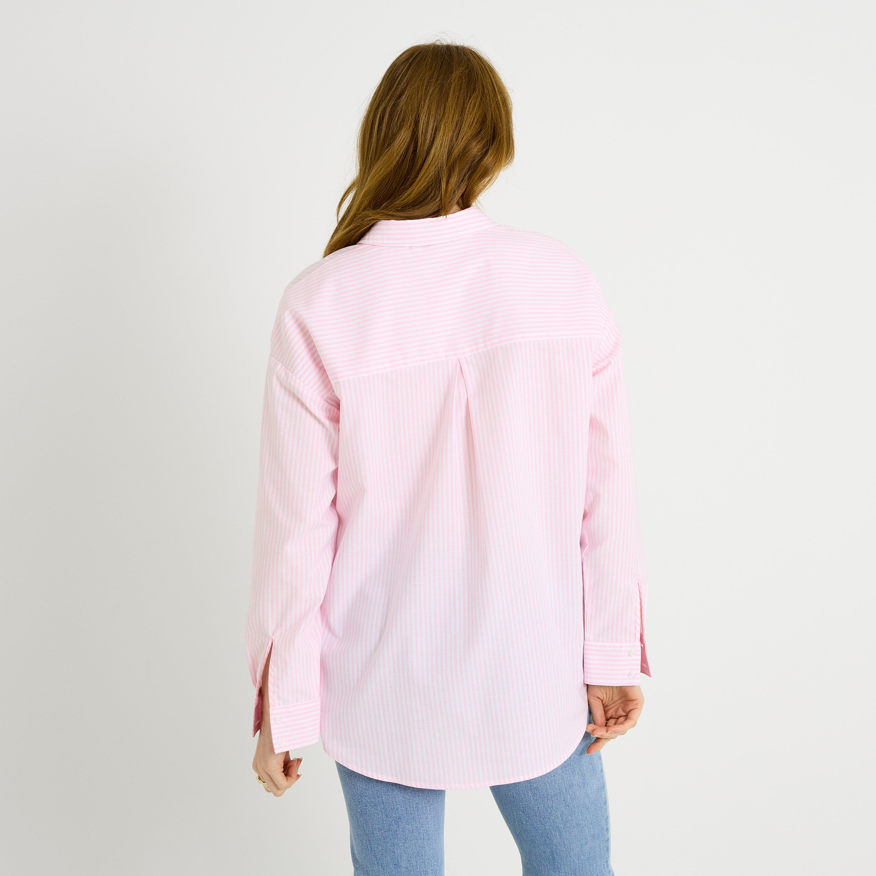 Chemise oversize ray&eacute;e femme