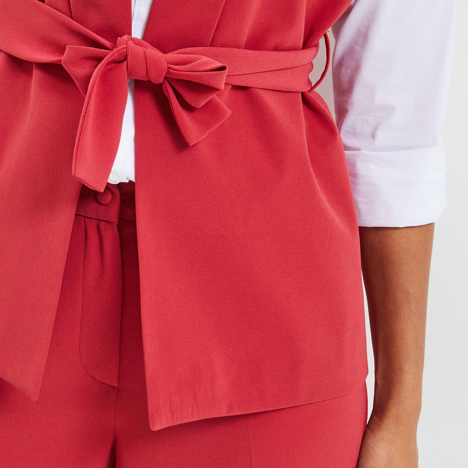 Veste tailleur sans manche femme