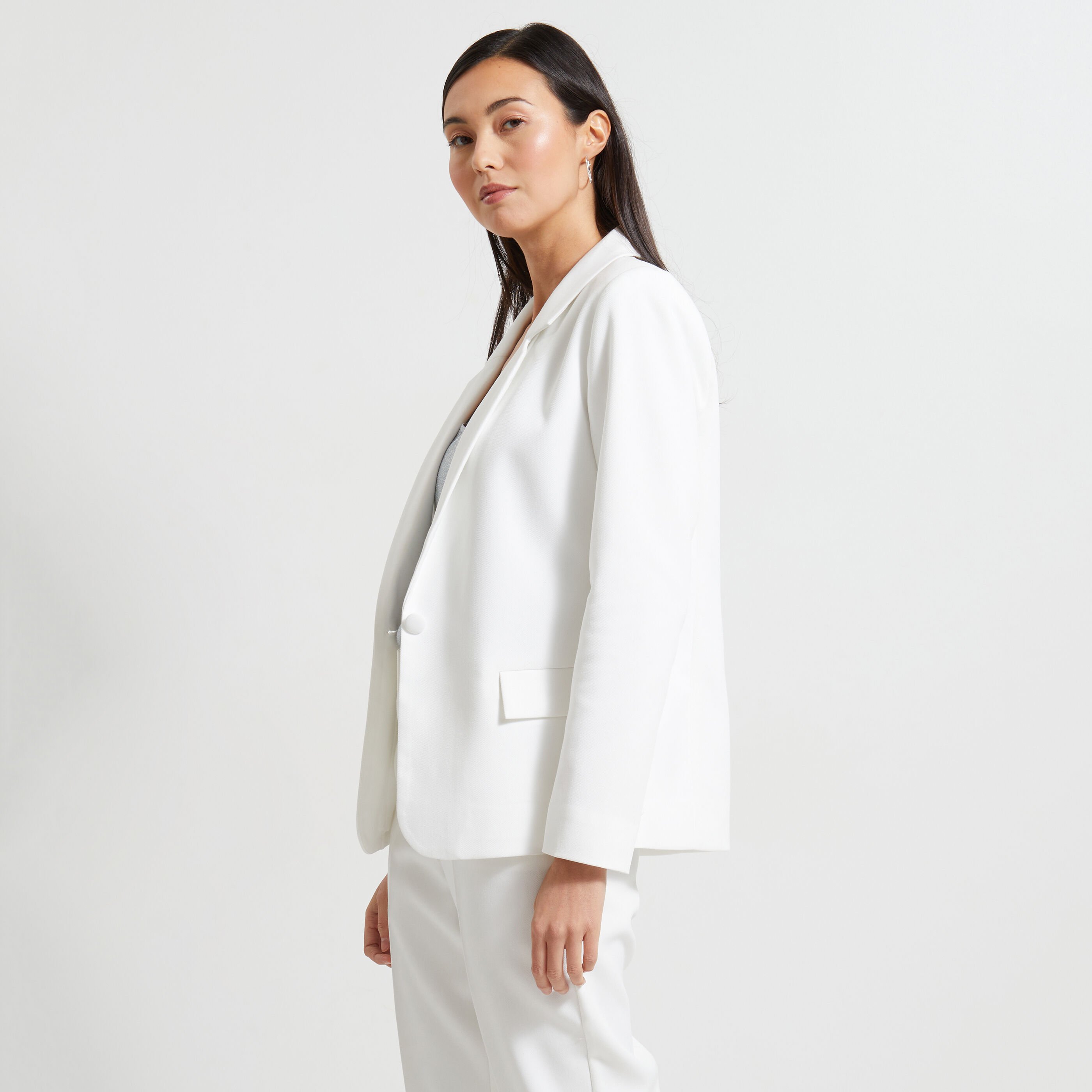 Veste blazer femme BLANC CASSE Graindemalice