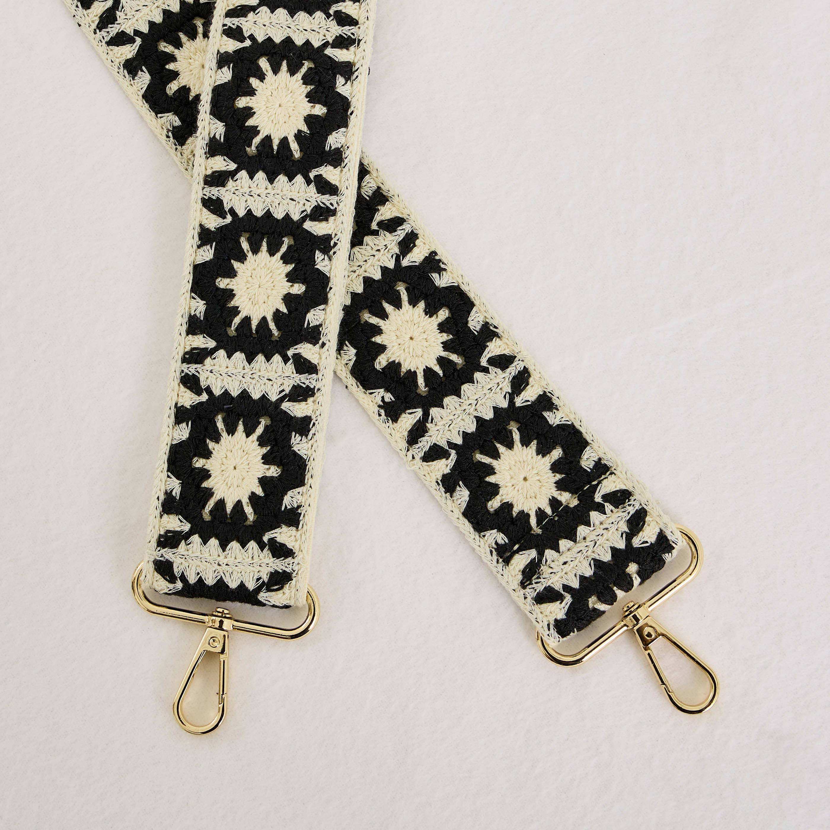 Sangle de sac en crochet bicolore femme