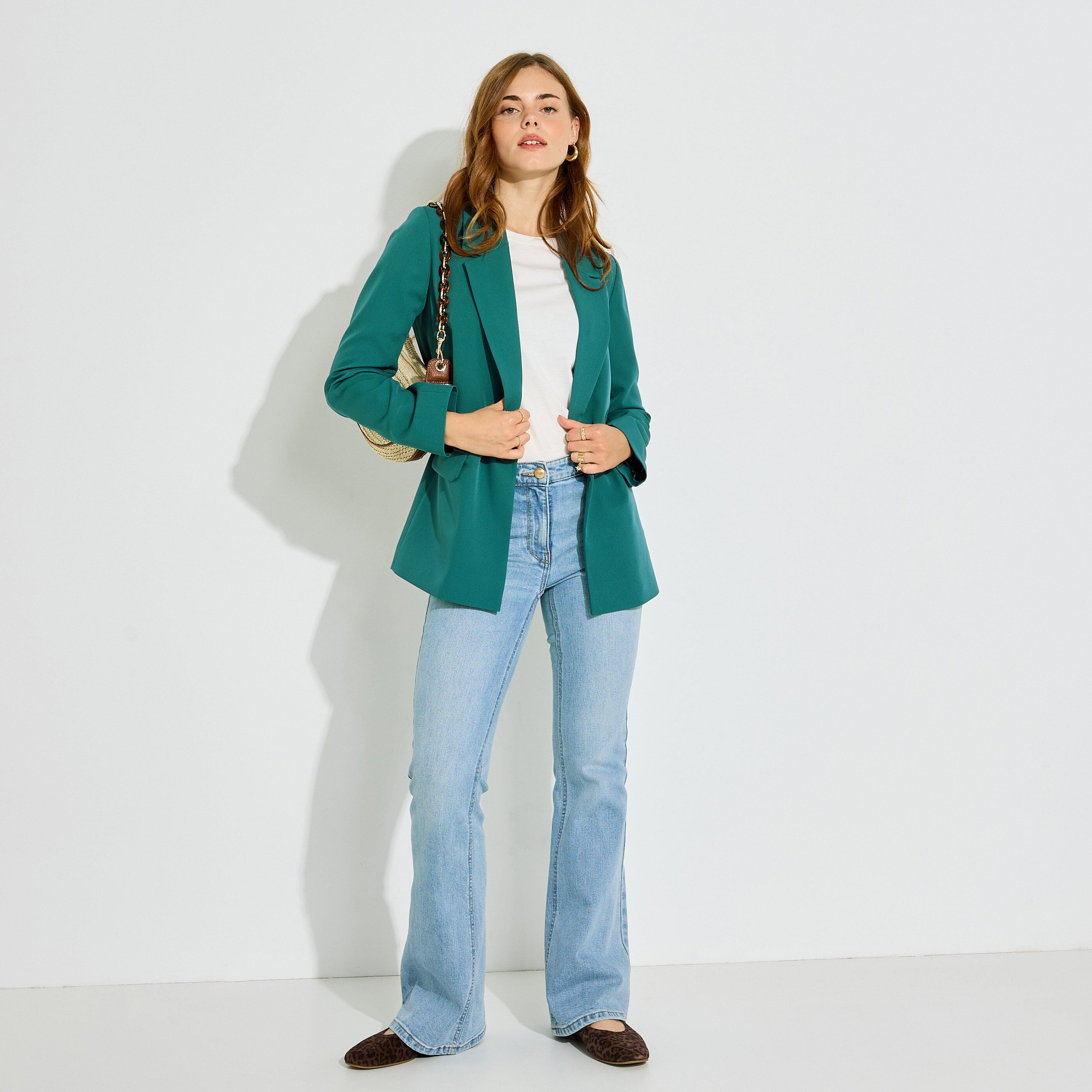 Veste blazer col tailleur femme