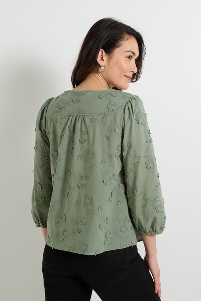 Blouse brodée femme