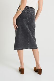Jupe en maille effet denim femme