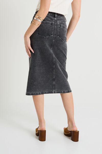 Jupe en maille effet denim femme