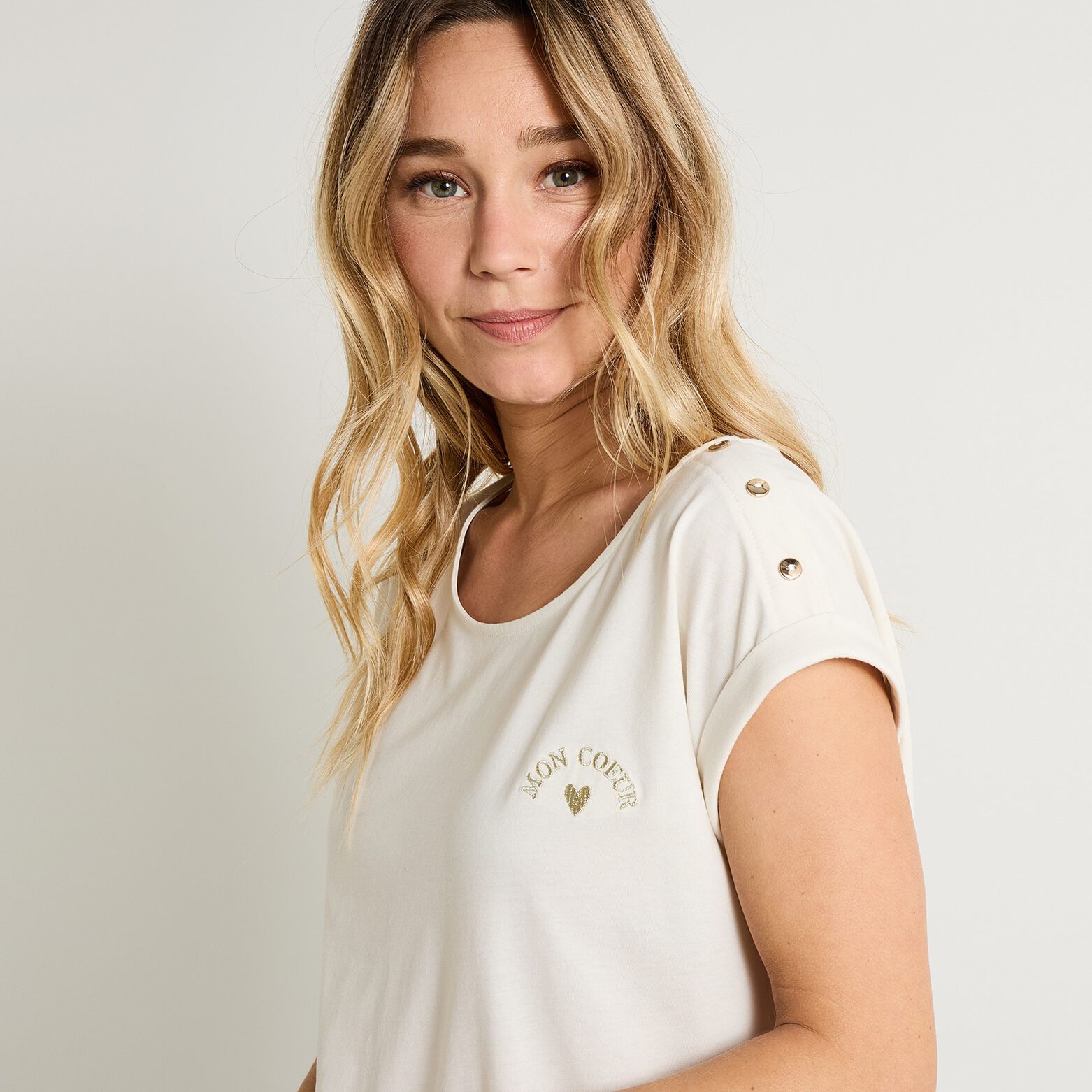 T-shirt col bateau femme
