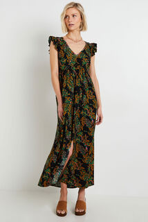 Robe longue imprimée femme