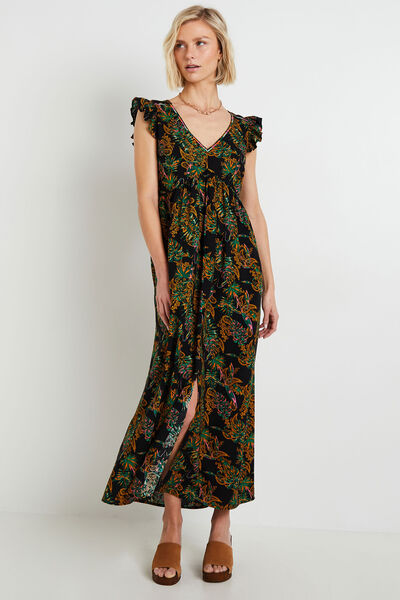 Robe longue imprimée femme