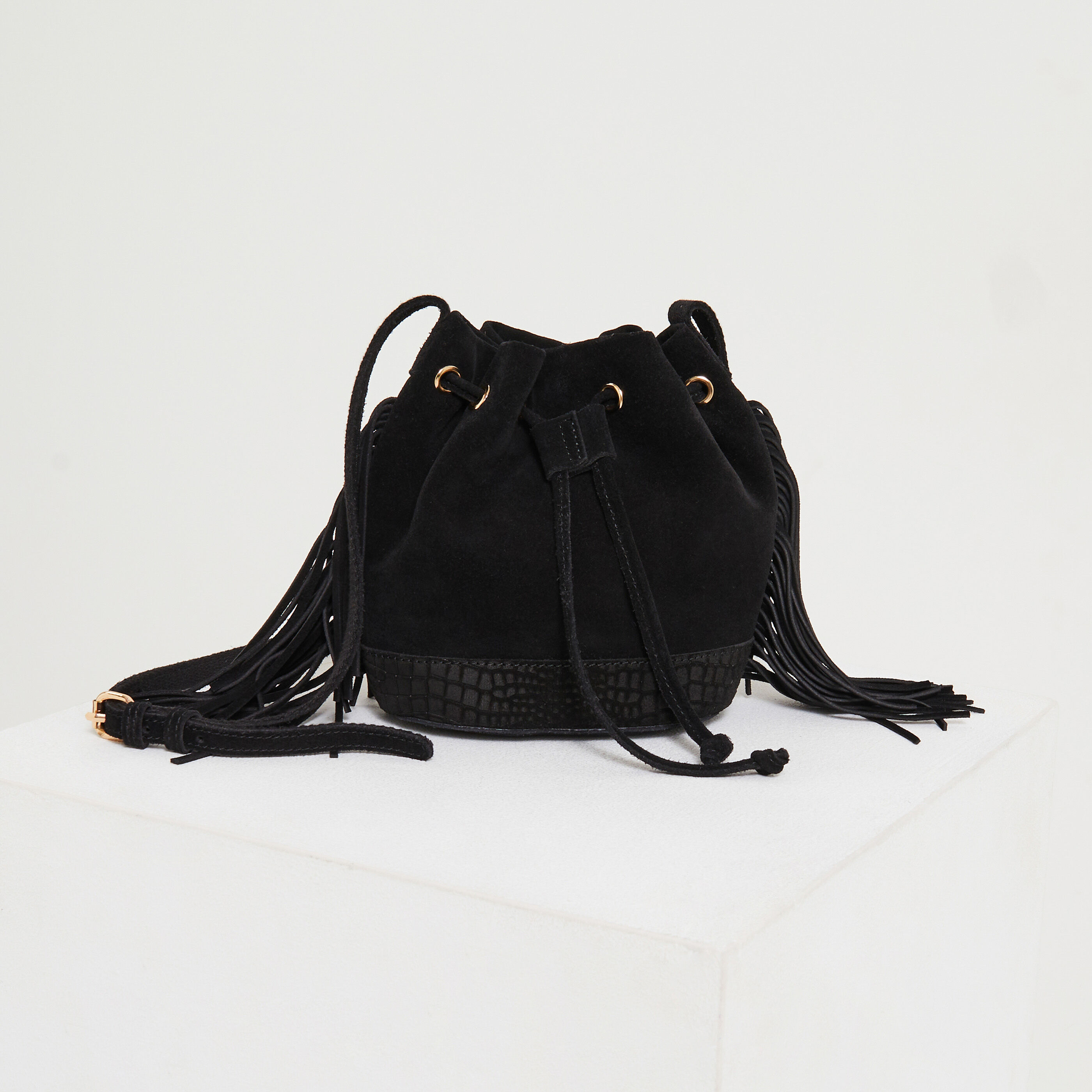 Sac croute shop de cuir femme