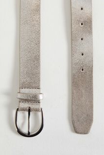 Ceinture irisée croûte de cuir femme