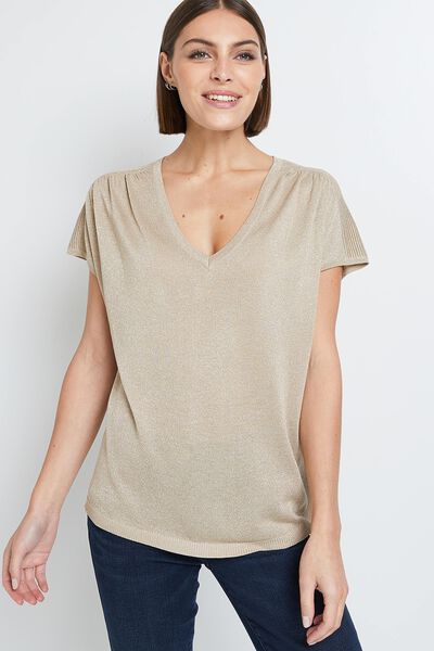 Pull manches courtes femme