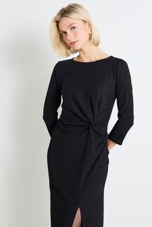 Robe longue drapée femme