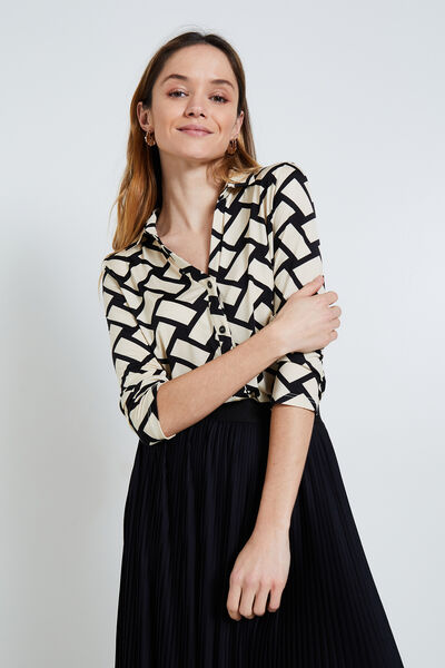 Tshirt col chemise femme