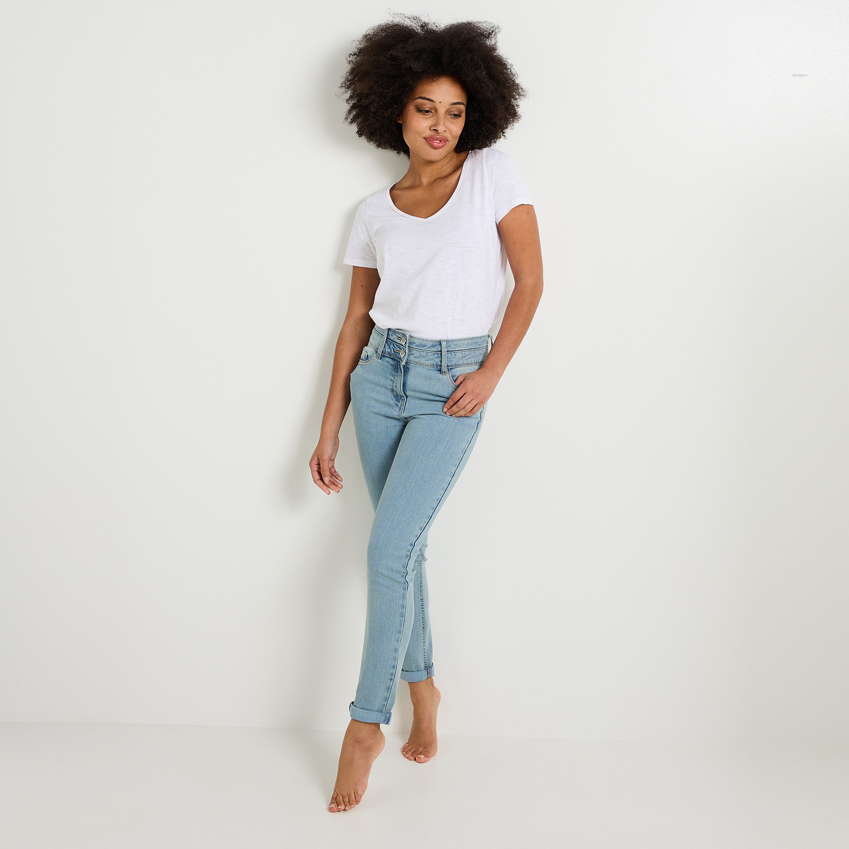 Jean raccourci HANOI R02 femme