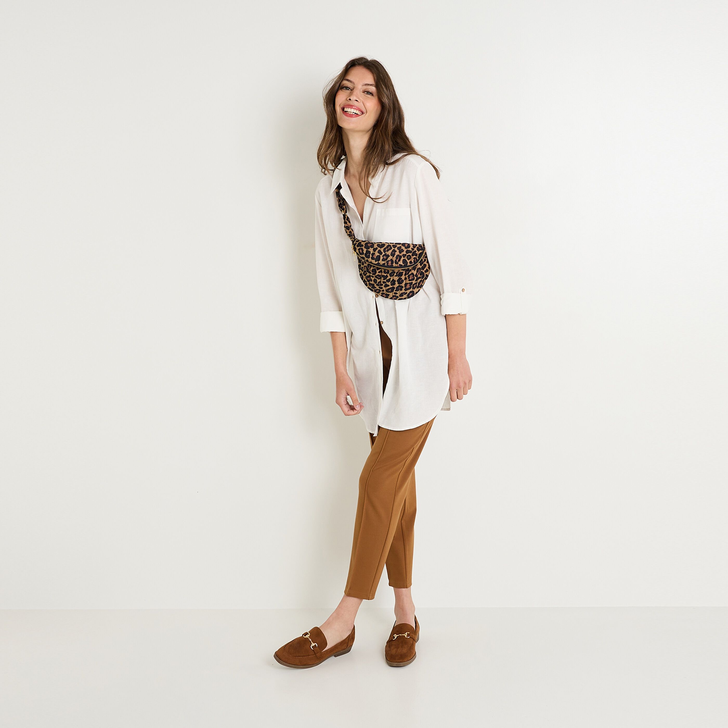 Pantalon cigarette stretch femme