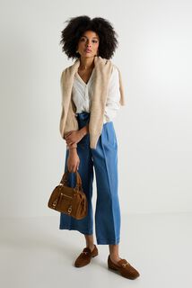 Pantalon large en lyocell femme