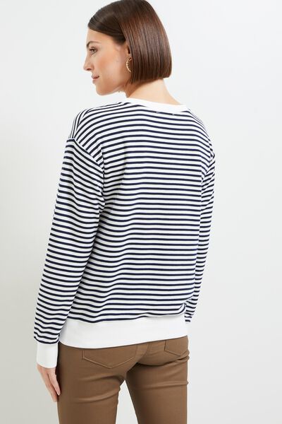 Sweat rayures femme