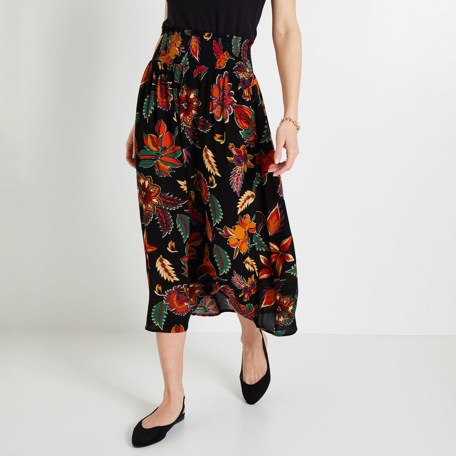 Jupe longue imprimée femme