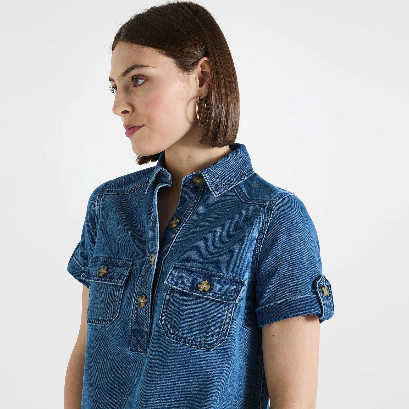 Robe en denim femme
