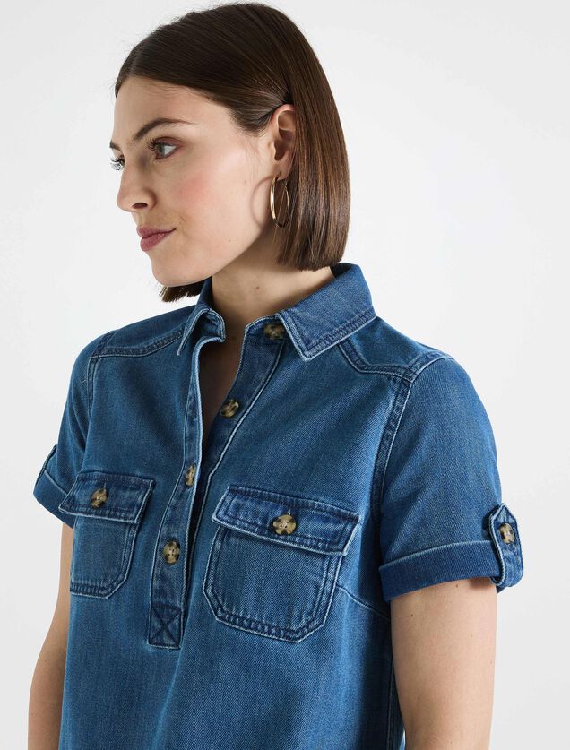 Robe en denim femme