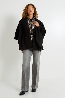 Poncho cape avec ceinture
