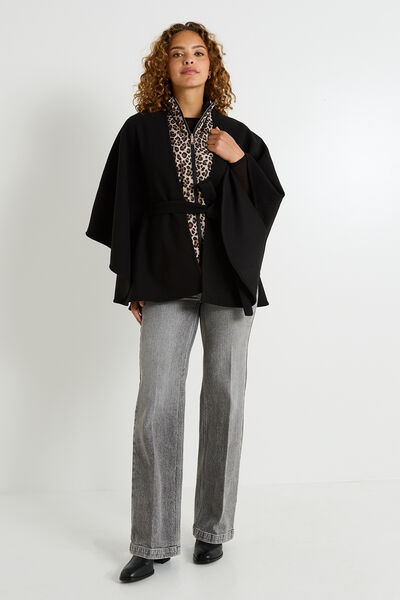 Poncho cape avec ceinture