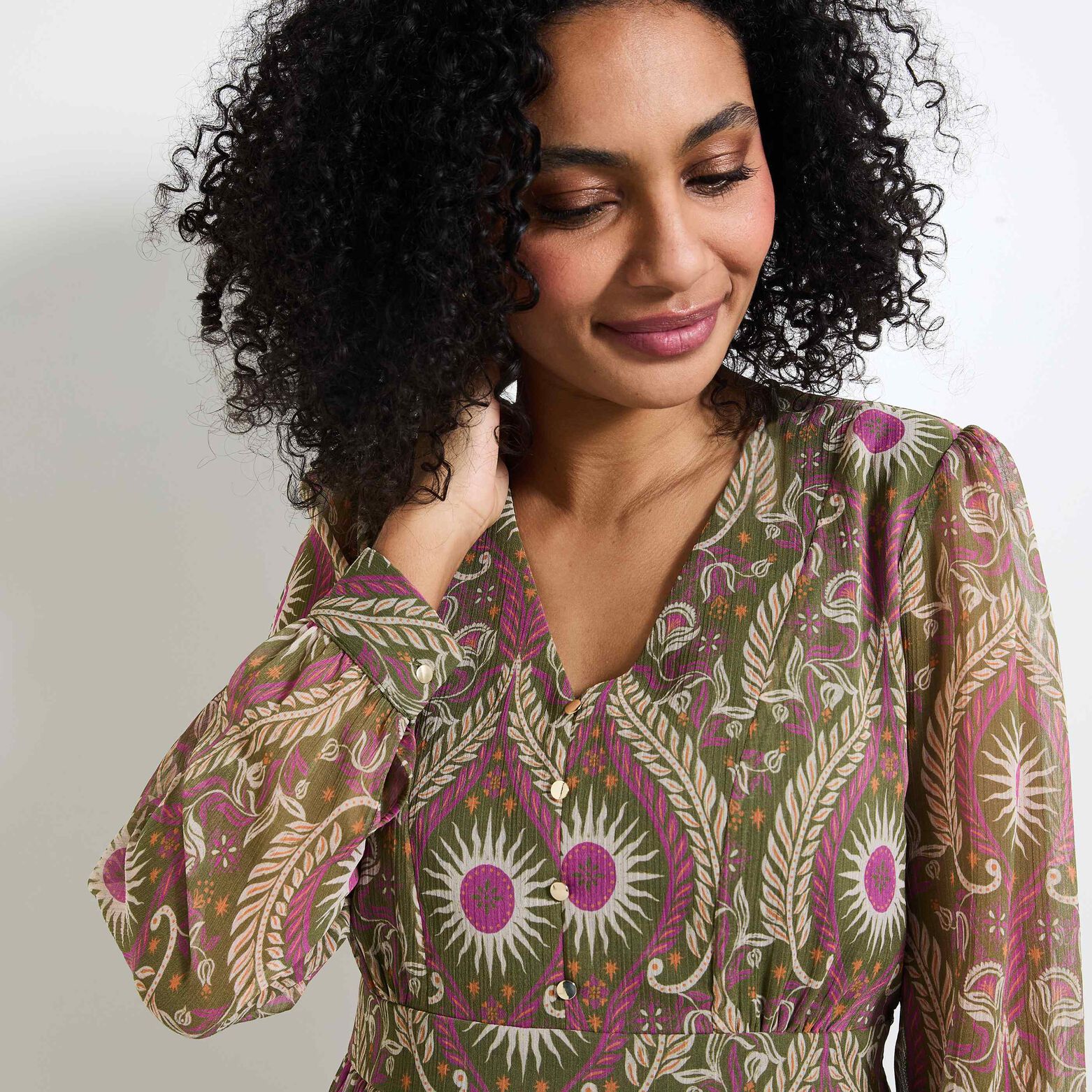 Robe col V femme