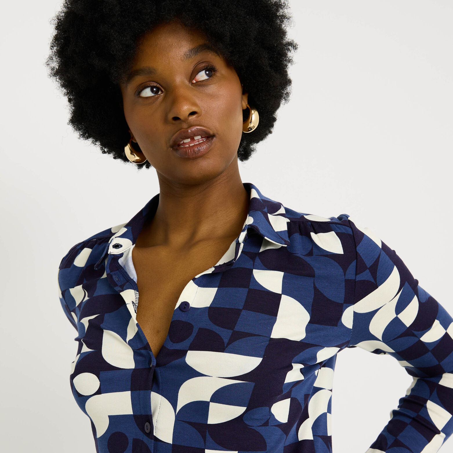 Chemise maille fluide femme