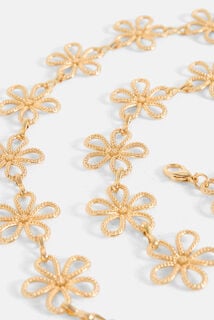 Ceinture fleurs en métal femme
