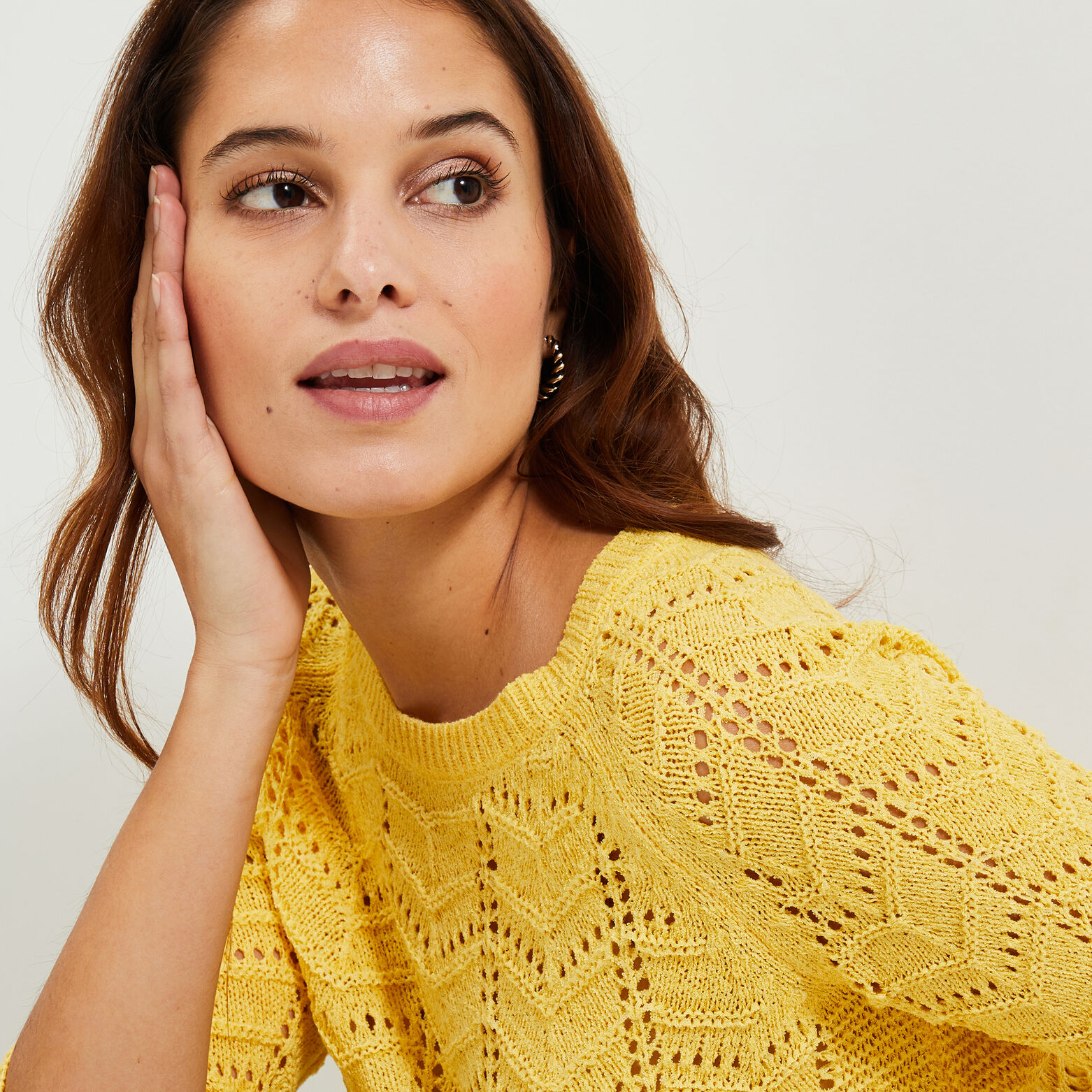 Pull tricot fantaisie femme