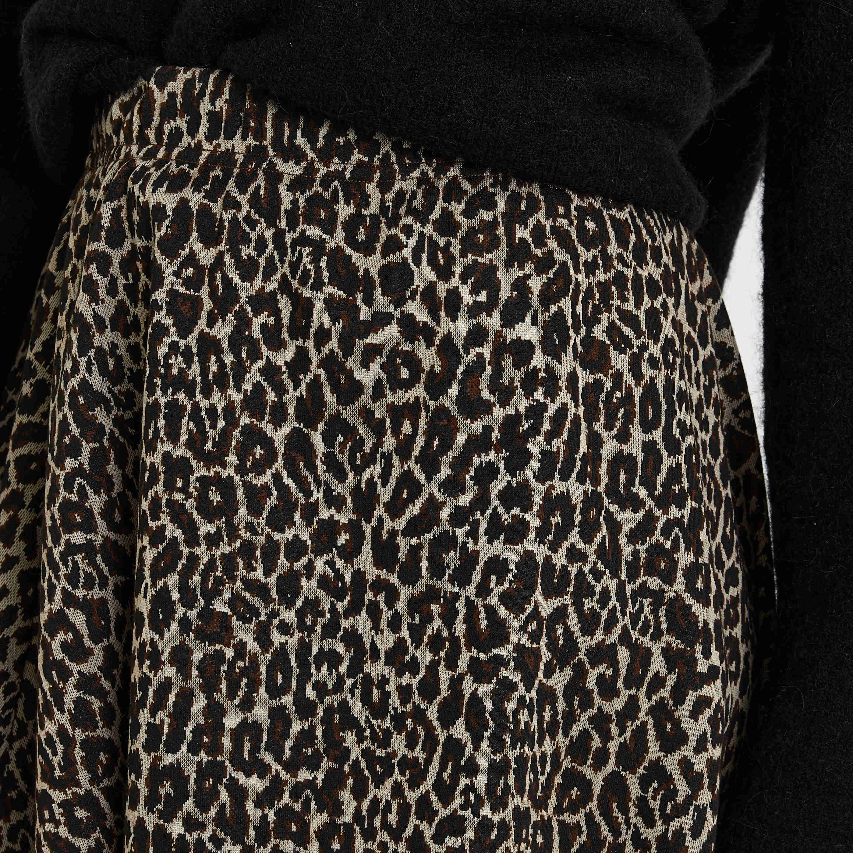 Jupe patineuse imprim&eacute; l&eacute;opard 