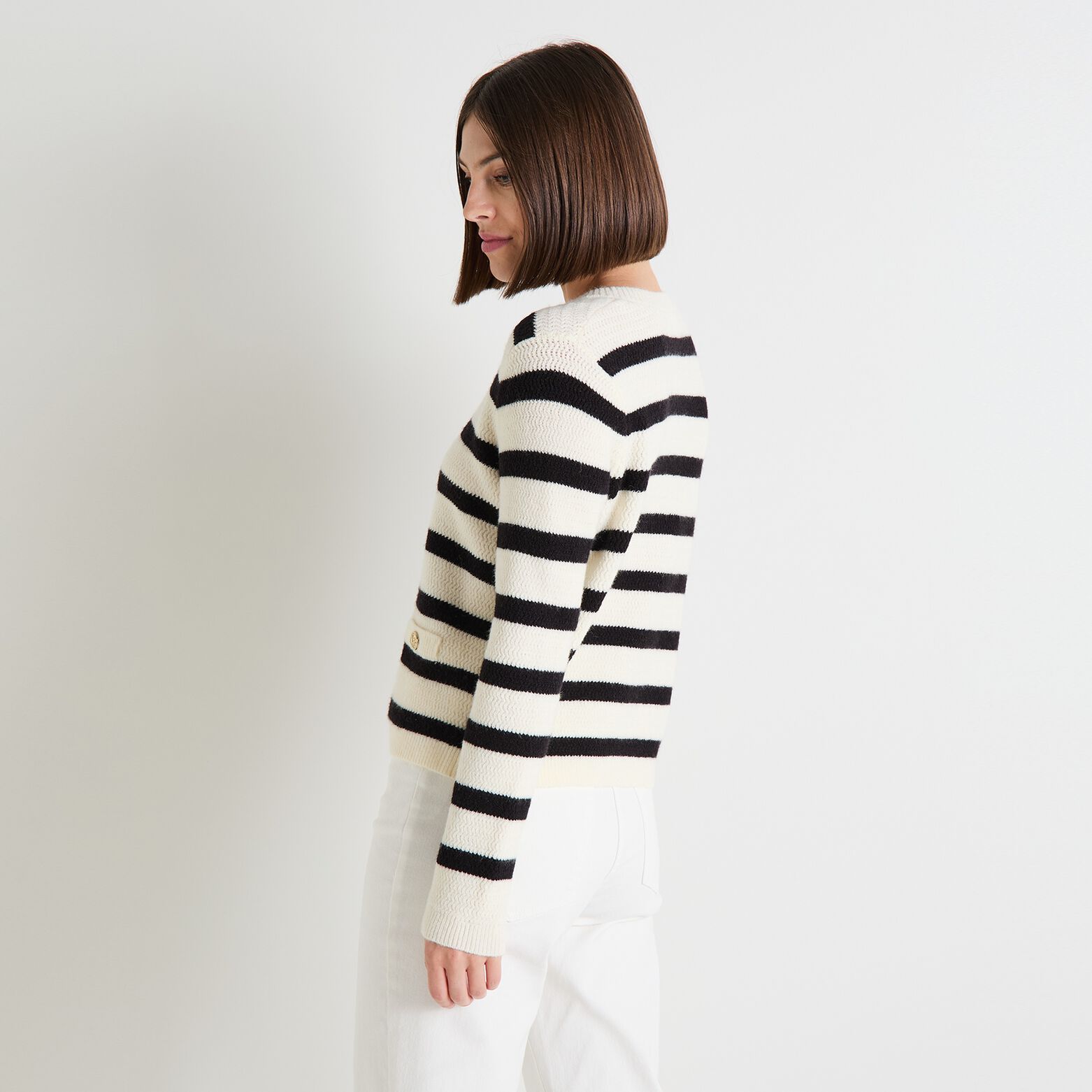 Gilet rayé femme