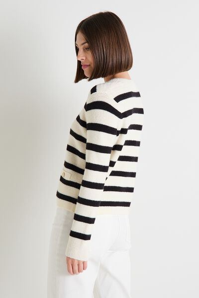 Gilet rayé femme