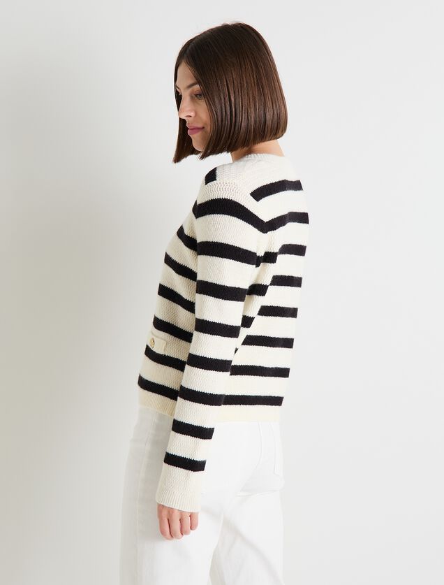 Gilet rayé femme