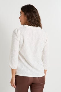 Blouse en maille ajourée femme