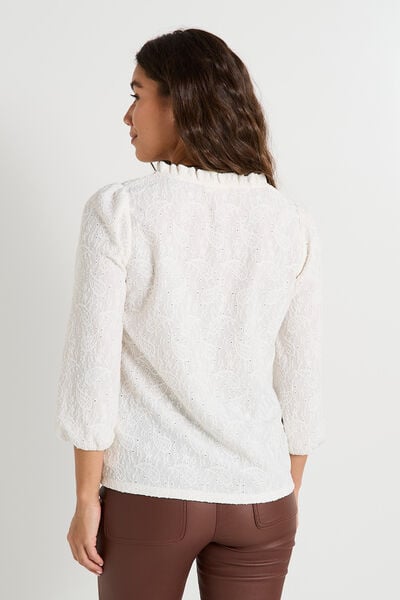 Blouse en maille ajourée femme