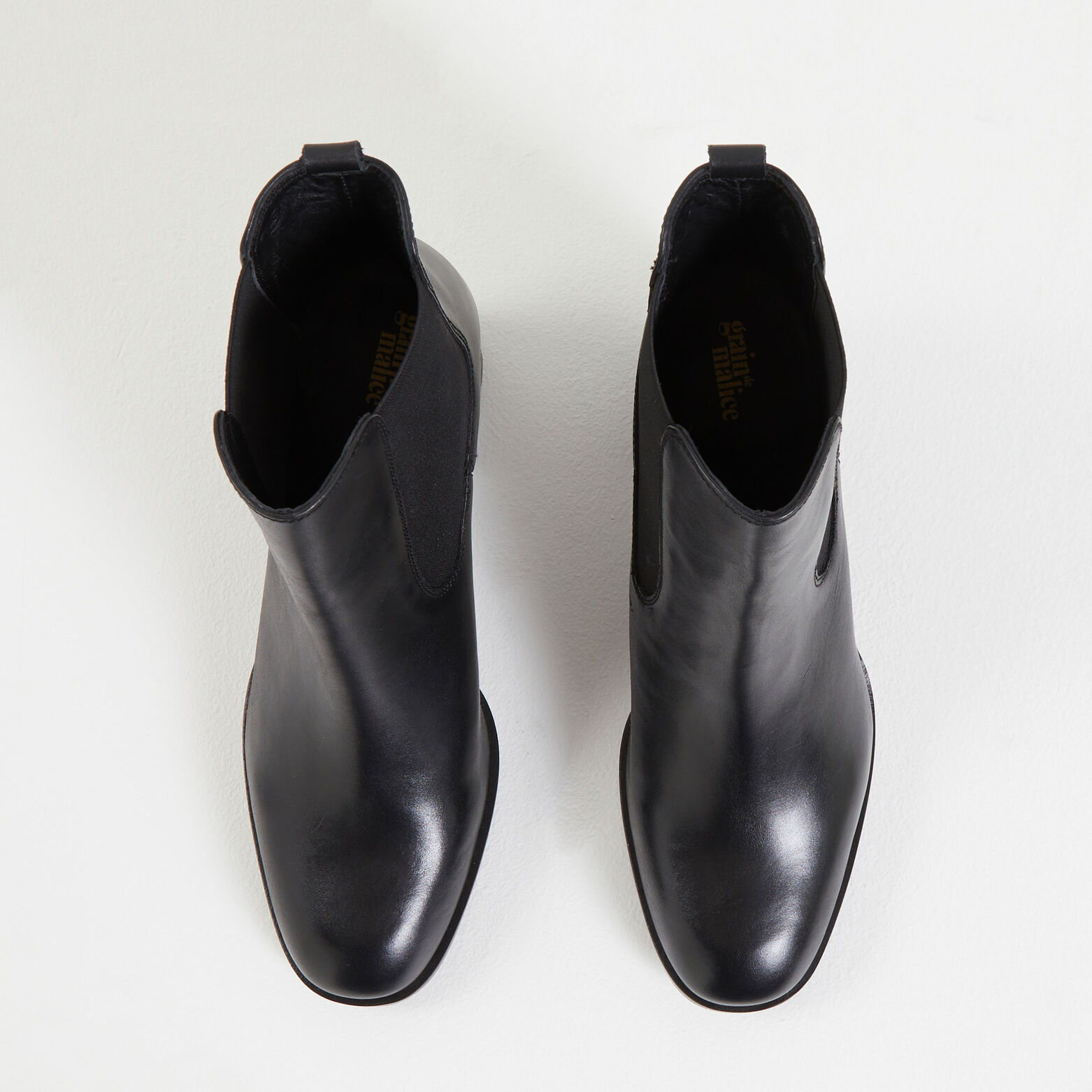 Bottines en cuir femme