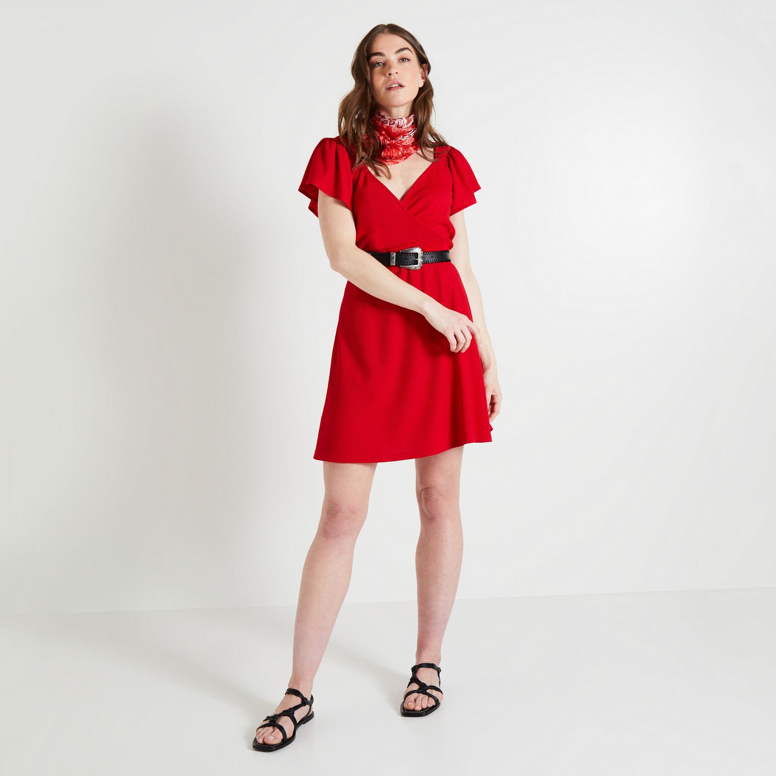 Robe cache-coeur femme