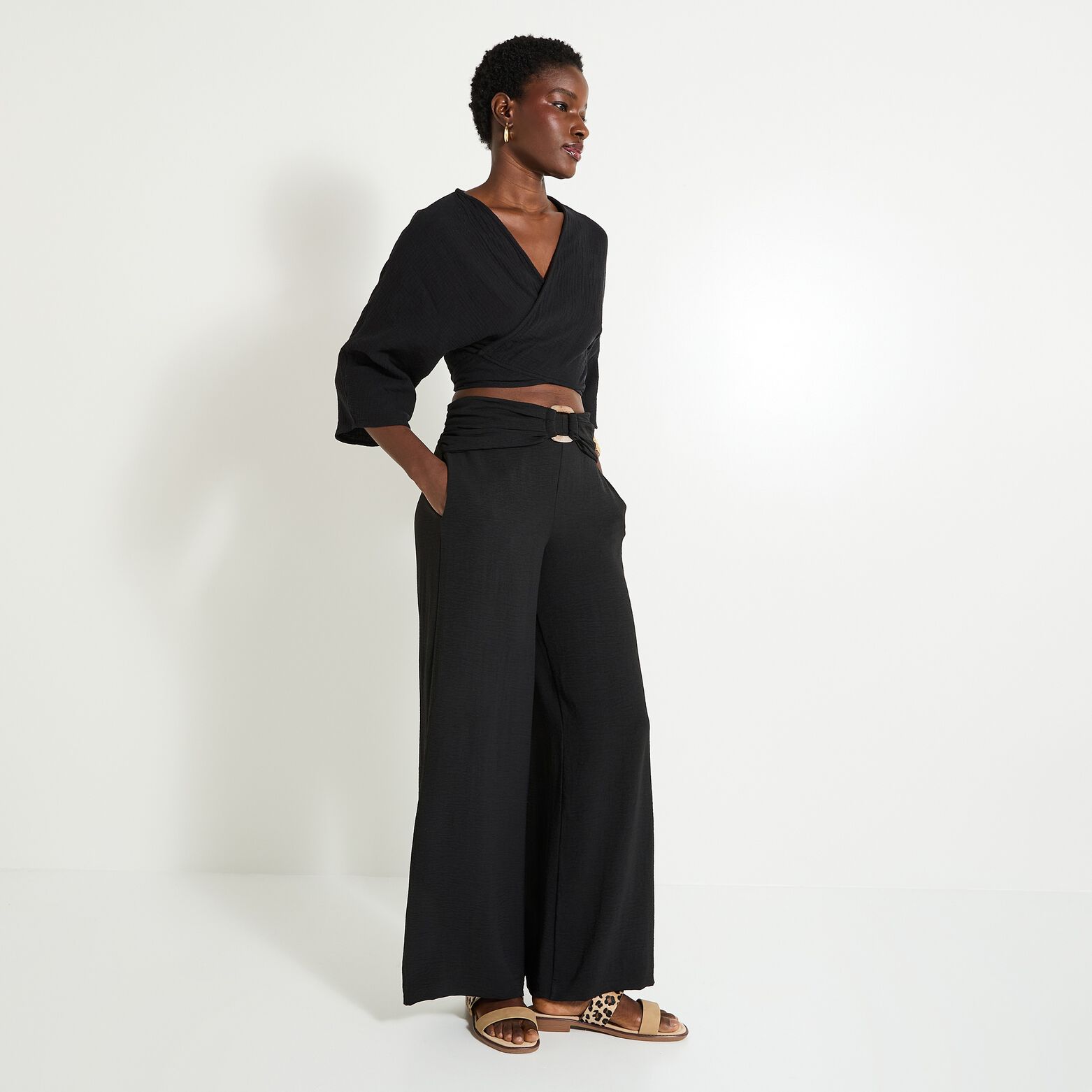 Pantalon large femme