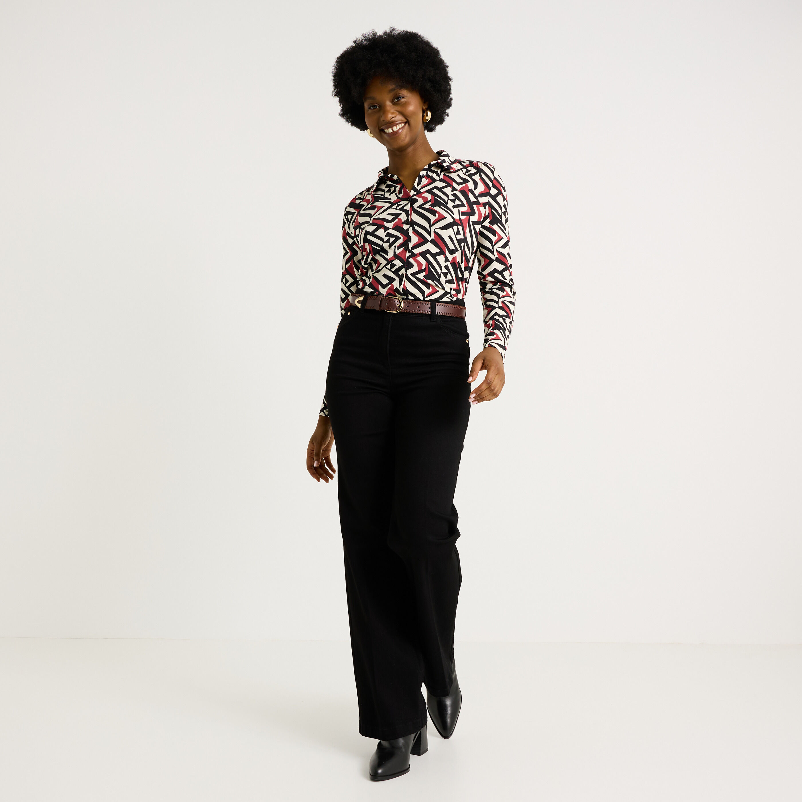 Chemise maille fluide femme