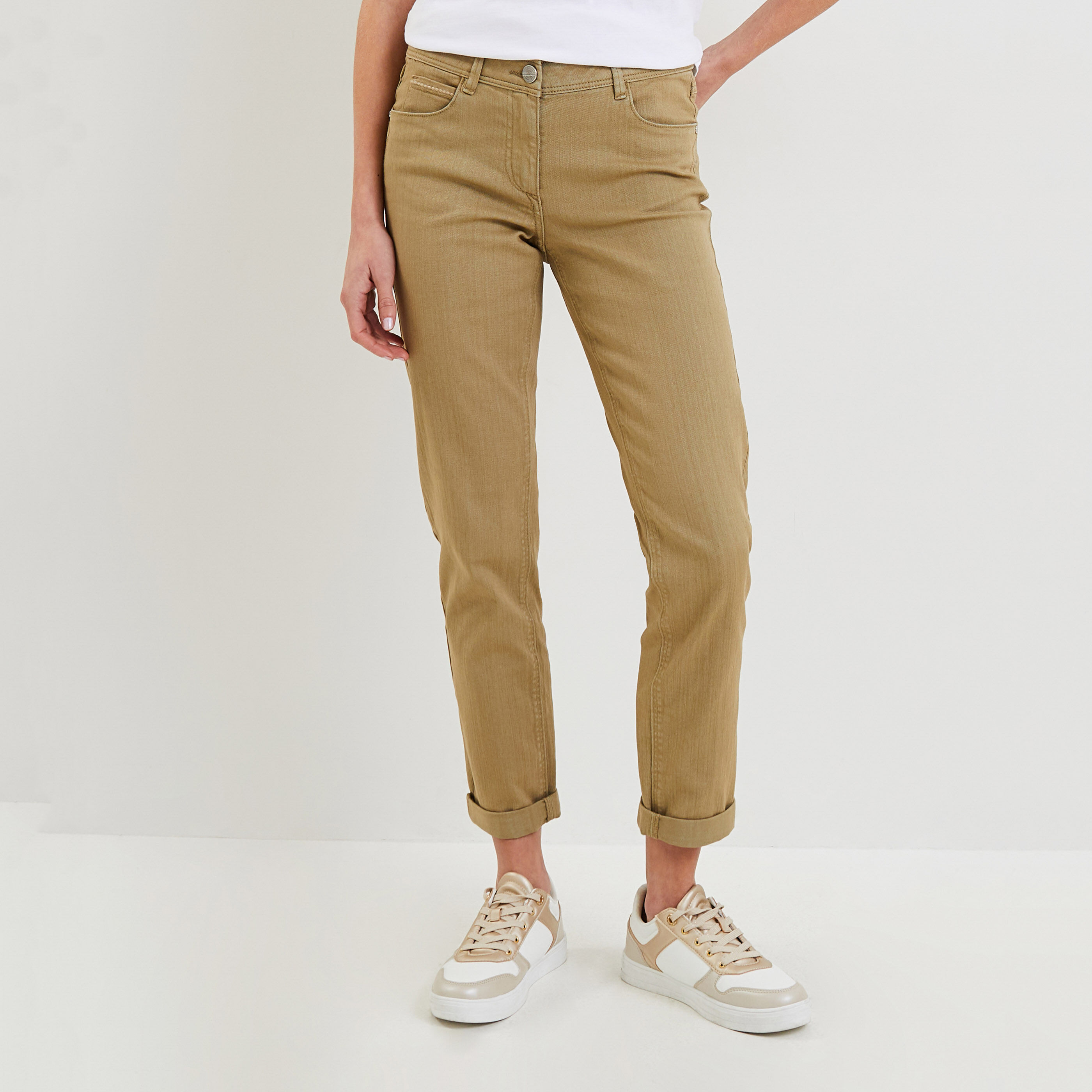 Jean coloré femme hot sale