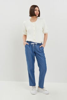 Gilet maille gauffrée femme