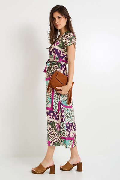 Robe longue imprimée femme