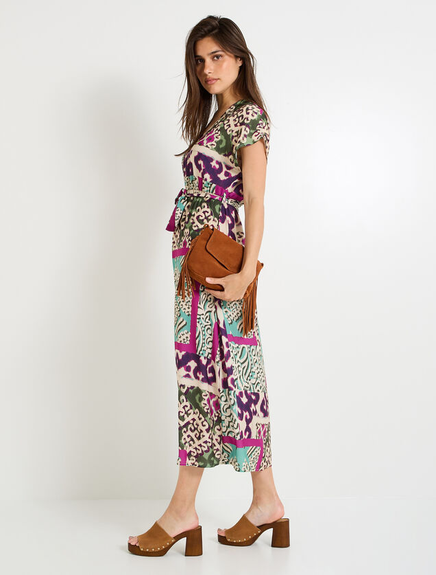 Robe longue imprimée femme
