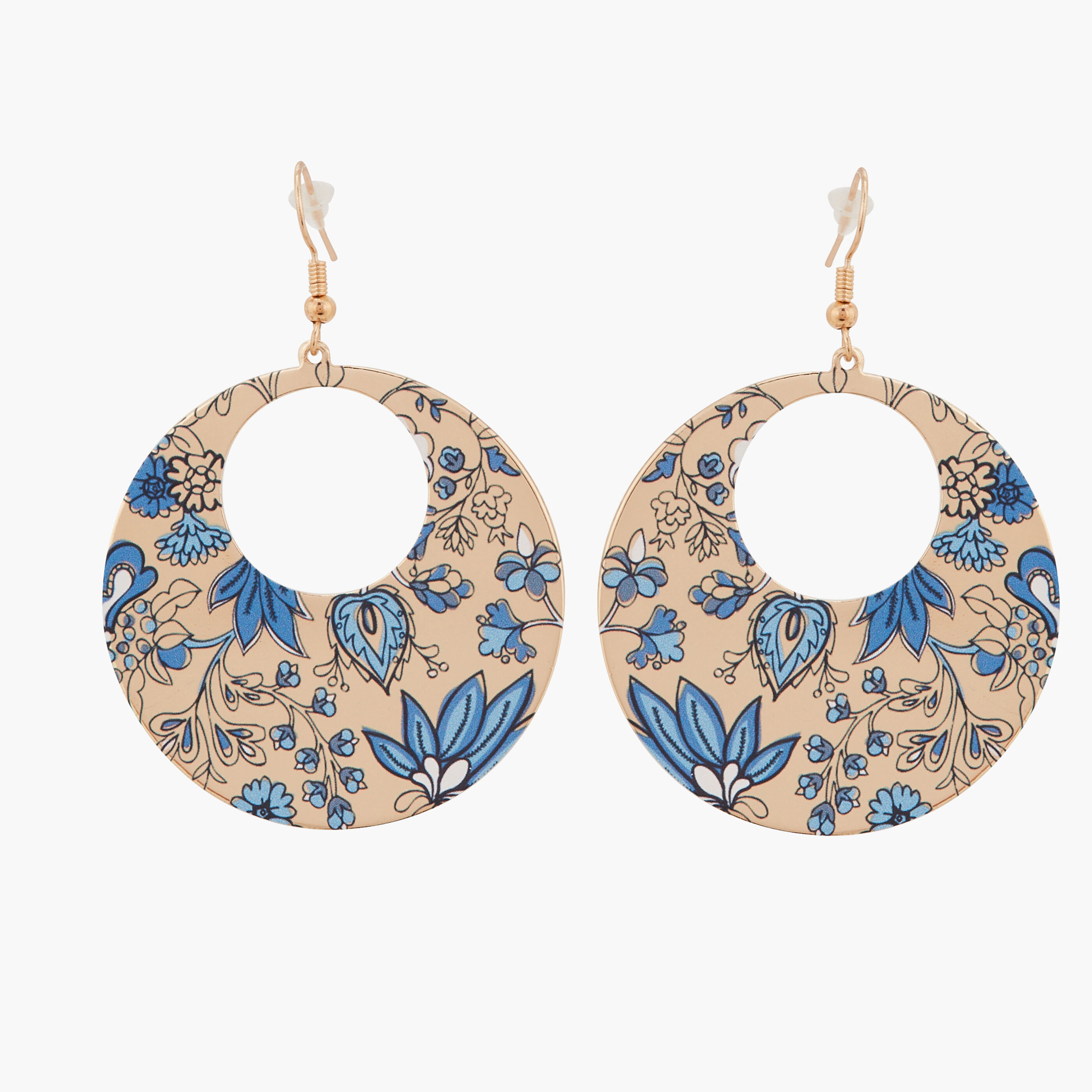 Boucles d'oreilles disque ajour&eacute;