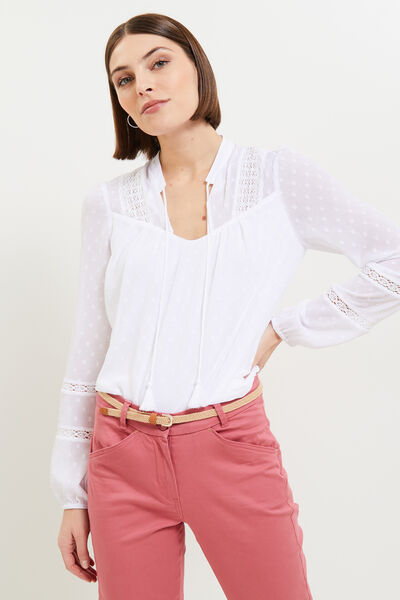 Blouse plumetis femme