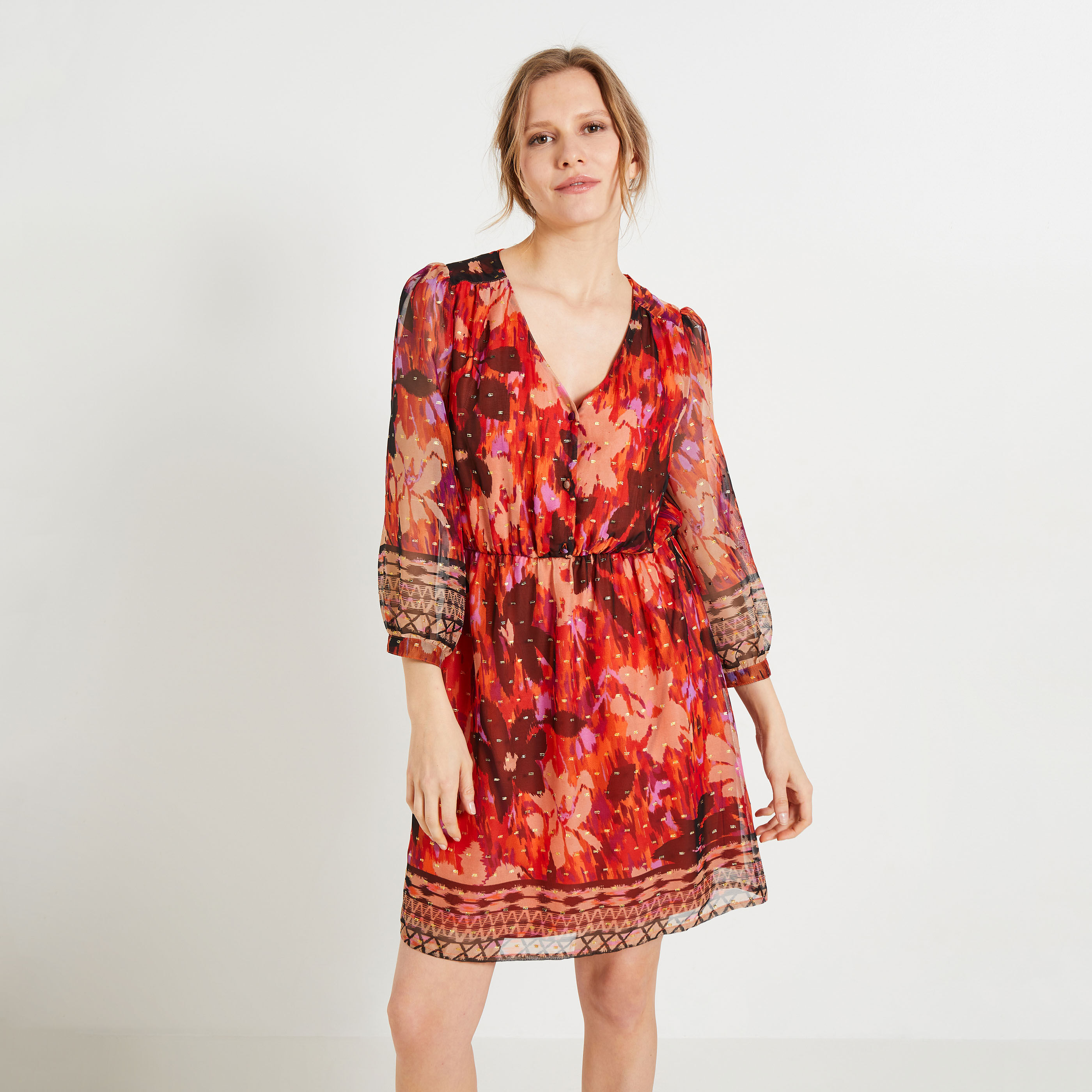 Robe imprim&eacute;e femme