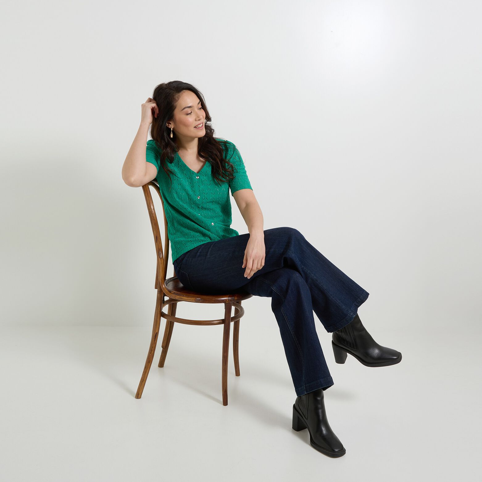 T-shirt col V femme